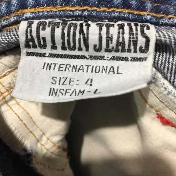 VINTAGE ACTION HIGH RISE DENIM JEANS SIZE 4 - Picture 7 of 7